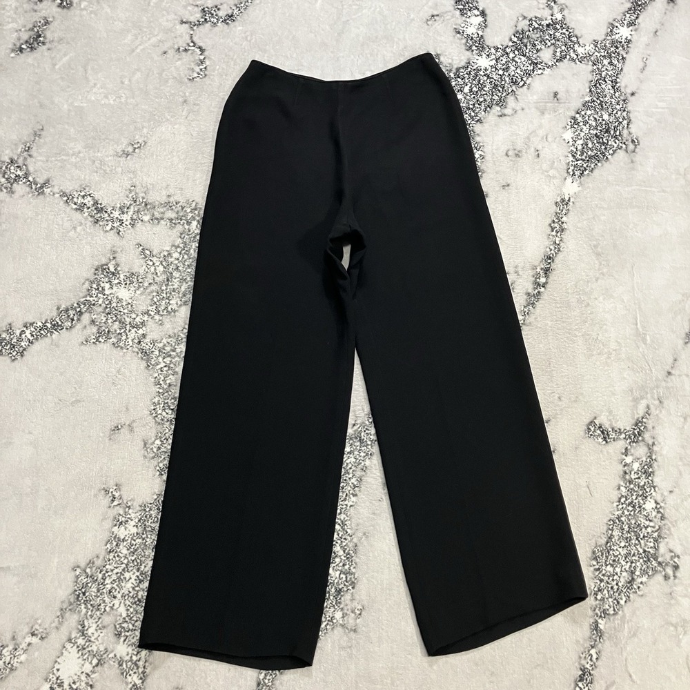 Frank Agostino Black Dress Pants Womens 12 Wide Leg Career Work Slacks